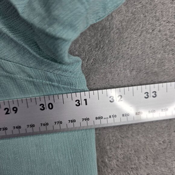 Mens Foundry Supply Co Teal Shirt Button Up Short Sleeve Rayon Blend Size 3XL - Picture 5 of 7